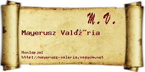 Mayerusz Valéria névjegykártya
